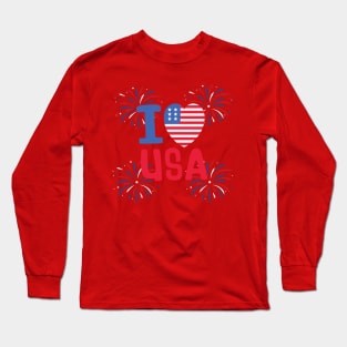 I LOVE THE USA Long Sleeve T-Shirt